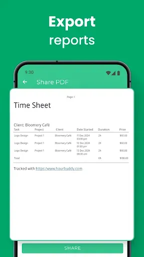 Скриншот 5 — Hour Buddy: Work Time Tracking