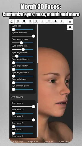 Скриншот 3 — Face Model - 3D Head pose tool