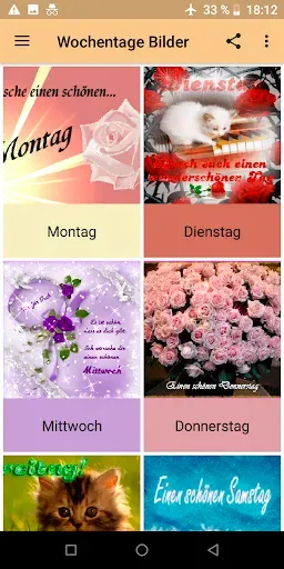 Скриншот 1 — Wochentage Bilder