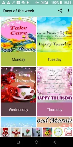 Скриншот 1 — Days of the Week Images