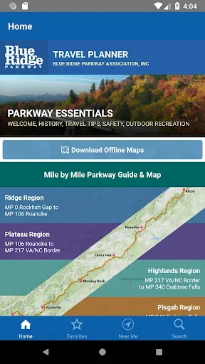 Скриншот 1 — Blue Ridge Parkway Planner