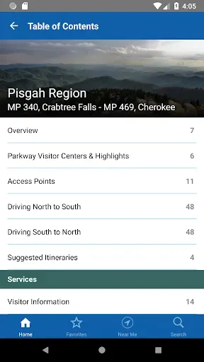 Скриншот 2 — Blue Ridge Parkway Planner