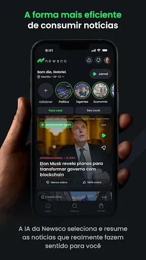 Скриншот 1 — Newsco - Notícias com IA