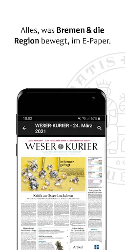 Скриншот 1 — WESER-KURIER E-Paper