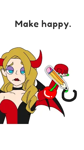 Скриншот 1 — Draw Happy Devil : Puzzle Game
