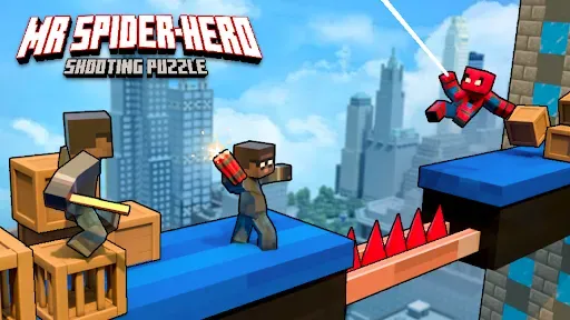 Скриншот 1 — Mr Spider Hero Shooting Puzzle
