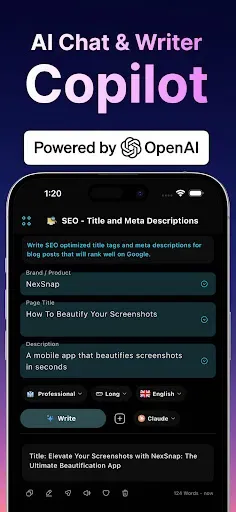 Скриншот 2 — Jasper AI Writer Copilot Chat