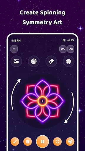 Скриншот 2 — Magic Wheel - Spin Art Drawing