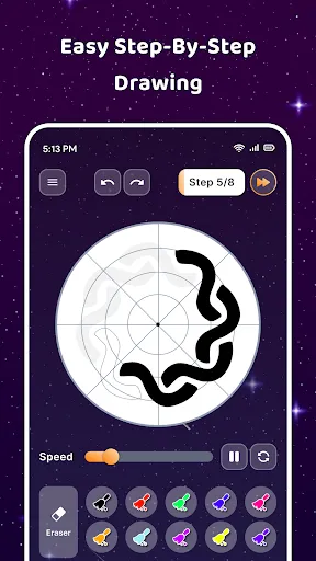 Скриншот 3 — Magic Wheel - Spin Art Drawing