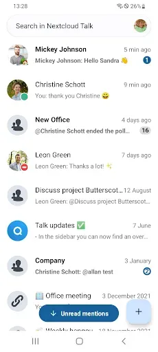 Скриншот 1 — Nextcloud Talk