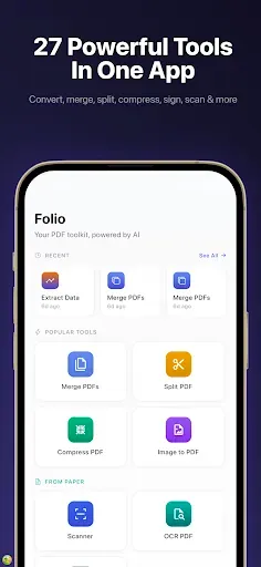 Скриншот 1 — Folio: PDF Сканер & Конвертер