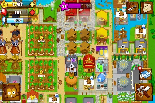 Скриншот 1 — Bloons Monkey City