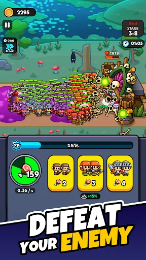 Скриншот 3 — Tiny Warriors Rush - Idle TD