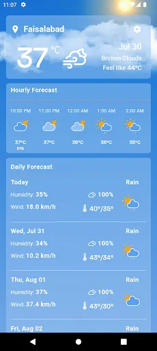 Скриншот 7 — Weather Lite: Live Forecast