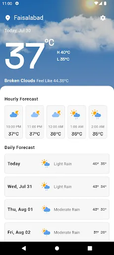 Скриншот 8 — Weather Lite: Live Forecast
