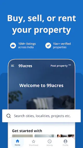 Скриншот 1 — 99acres Buy/Rent/Sell Property