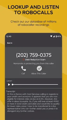 Скриншот 5 — Nomorobo Basic Robocall Block