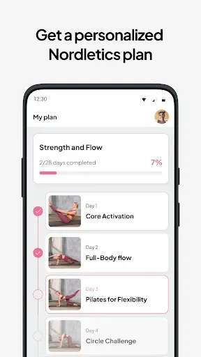 Скриншот 2 — Nordletics: Home Workout Plan