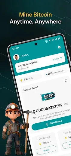 Скриншот 2 — Nova Miner - Bitcoin Mining