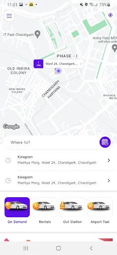 Скриншот 3 — Novo – Cabs, Autos & Bikes
