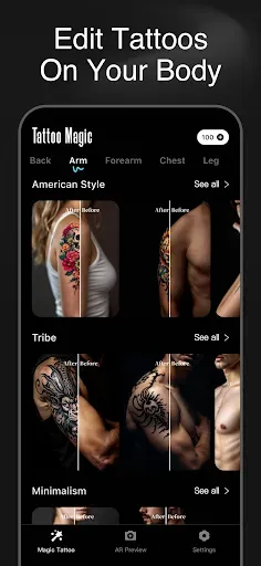 Скриншот 4 — Ai Tattoo ldeas-Art Generator