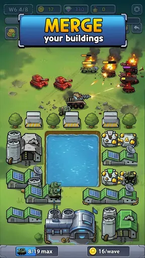 Скриншот 3 — Merge Tanks: Fortress Defense