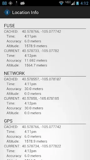 Скриншот 1 — Location Info