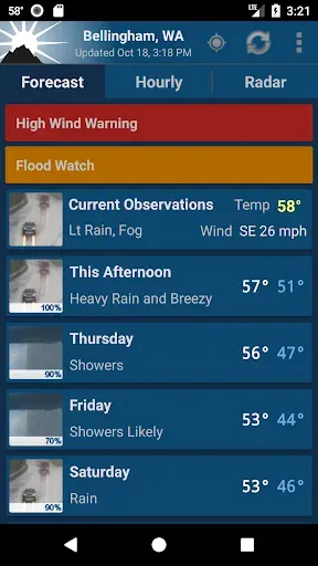 Скриншот 1 — NOAA Weather Unofficial
