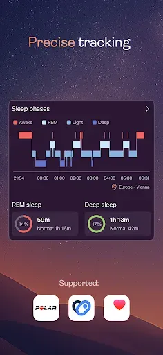 Скриншот 3 — sleep²: трекер сна и анализ