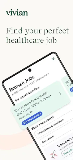 Скриншот 1 — Vivian - Find Healthcare Jobs