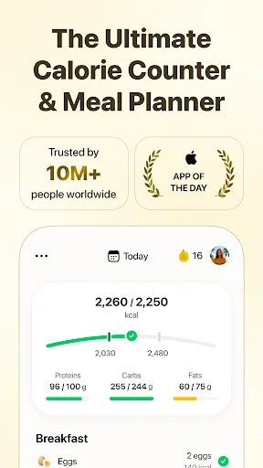 Скриншот 1 — Fitia: Calorie Counter & Plans