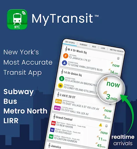 Скриншот 1 — MyTransit NYC Subway & Bus MTA