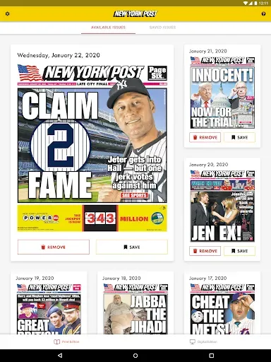 Скриншот 1 — New York Post for Tablet