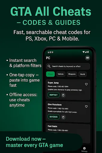 Скриншот 4 — GTA All Cheats -Codes & Guides