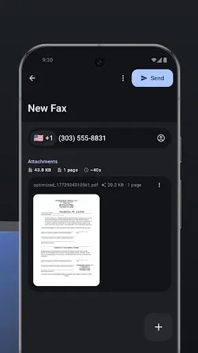 Скриншот 2 — mFAX - Fax from Phone