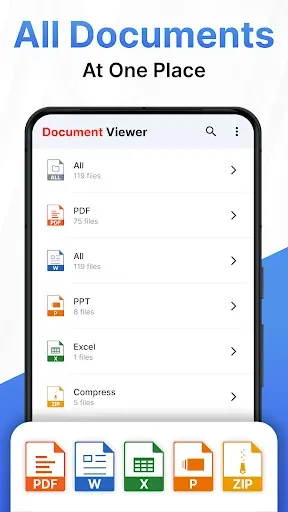 Скриншот 1 — Document Viewer PDF, DOC, ZIP