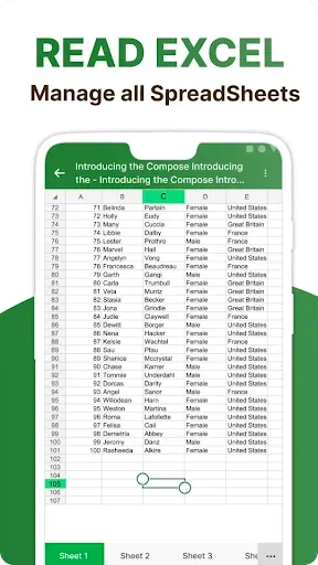 Скриншот 3 — Word-Excel-PDF-PPT Docs Reader