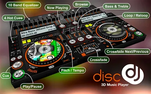 Скриншот 5 — DiscDj 3D Music Player - 3D Dj
