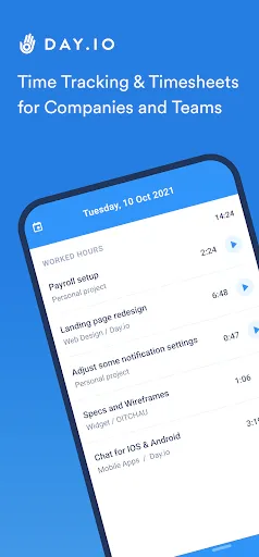 Скриншот 1 — Day: Time Tracker & Shifts