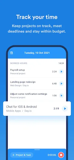 Скриншот 3 — Day: Time Tracker & Shifts
