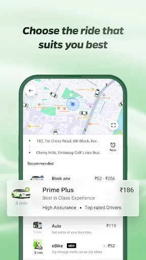Скриншот 1 — Ola: Book Cab, Auto, Bike Taxi