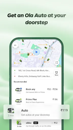 Скриншот 2 — Ola: Book Cab, Auto, Bike Taxi