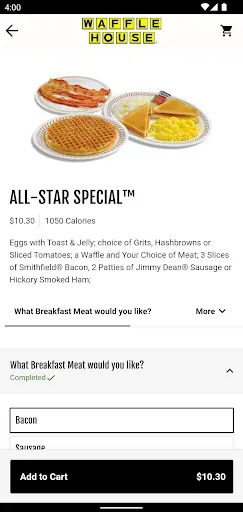Скриншот 4 — Waffle House Ordering