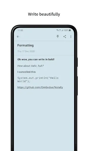 Скриншот 5 — Notally - Minimalist Notes