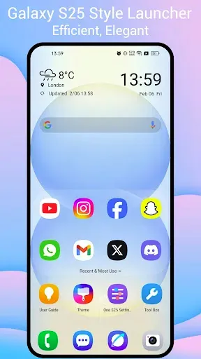 Скриншот 1 — One S25 Launcher - S25 One Ui