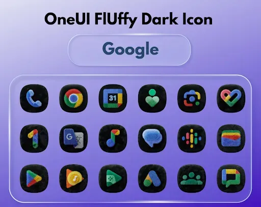 Скриншот 2 — OneUI Fluffy Dark Icons