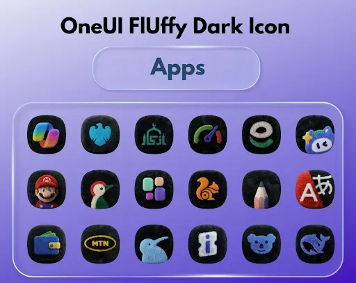 Скриншот 4 — OneUI Fluffy Dark Icons
