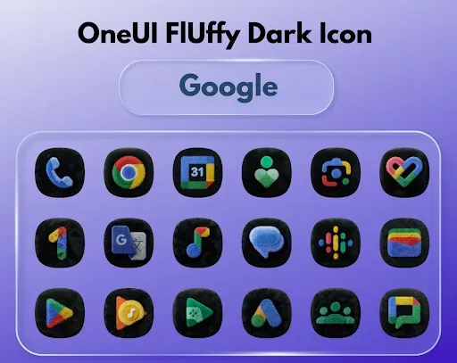 Скриншот 8 — OneUI Fluffy Dark Icons