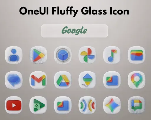 Скриншот 2 — OneUI Fluffy Glass Icons