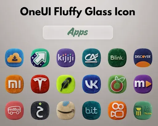 Скриншот 4 — OneUI Fluffy Glass Icons